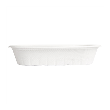 LUNCH BOX 'BIONIC' 800 ML 24,3x12x4,8 CM BLANC BAGASSE (500 UNITÉ)