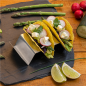 RACK POUR 2/3 TACOS 'ARTINOX'  16,5x8x3,5 CM ARGENTE INOX (12 UNITÉ)