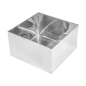 BOÎTE POUR BUFFET 'ARTINOX'  12x12x7 CM ARGENTE INOX (1 UNITÉ)