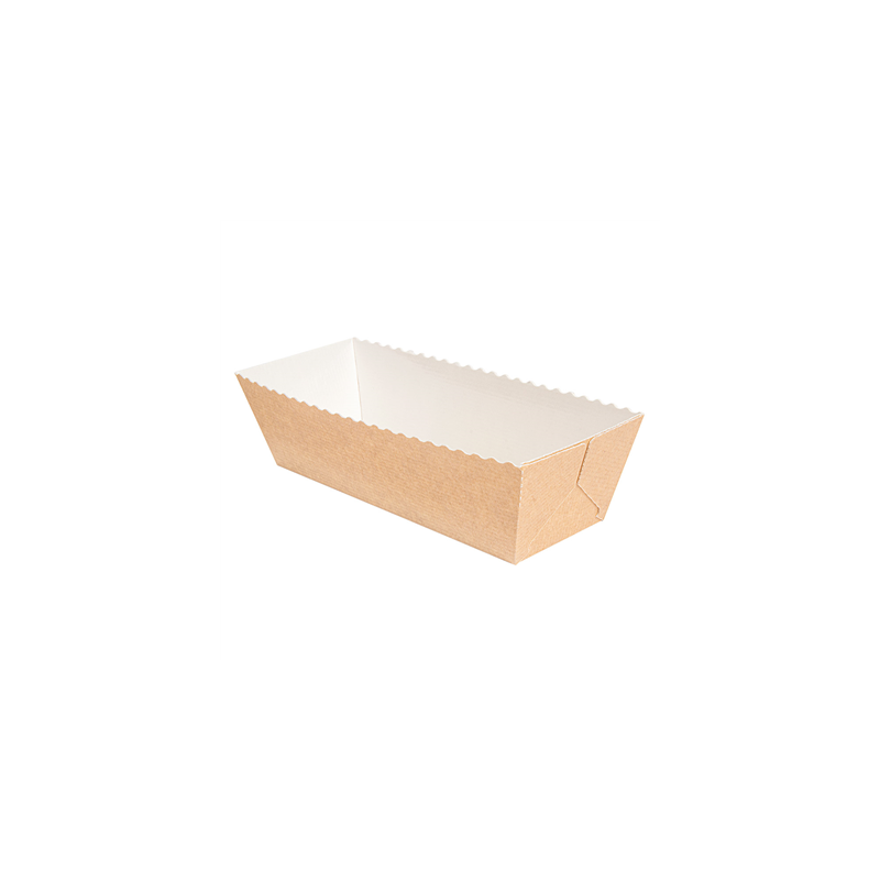 MOULES CUISSON PÂTISSERIE  230 G/M2 20,2x6,8x6,2 CM NATUREL KRAFT (300 UNITÉ)