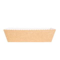 MOULES CUISSON PÂTISSERIE  230 G/M2 20,2x6,8x6,2 CM NATUREL KRAFT (300 UNITÉ)
