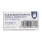 BADGE PORTE NOM  5x2,5 CM TRANSPARENT ACRYLIQUE (1 UNITÉ)