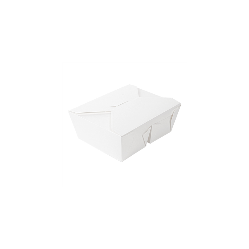 BOÎTES AMÉRICAINES 2 COMPART. 'THEPACK' 675 + 675 ML 230 + 12PP G/M2 15,2x12,1x6,5 CM BLANC CARTON ONDULÉ NANO-MICRO (300 UNITÉ)