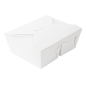 BOÎTES AMÉRICAINES 2 COMPART. 'THEPACK' 675 + 675 ML 230 + 12PP G/M2 15,2x12,1x6,5 CM BLANC CARTON ONDULÉ NANO-MICRO (300 UNITÉ)