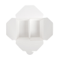 BOÎTES AMÉRICAINES 2 COMPART. 'THEPACK' 675 + 675 ML 230 + 12PP G/M2 15,2x12,1x6,5 CM BLANC CARTON ONDULÉ NANO-MICRO (300 UNITÉ)