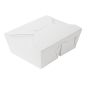 BOÎTES AMÉRICAINES 2 COMPART. 'THEPACK' 1320 + 660 ML 250 + 12PP G/M2 19,6x14x6,2 CM BLANC CARTON ONDULÉ NANO-MICRO (200 UNITÉ)