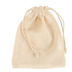 SACS FILET RÉUTILISABLES  17x23 CM BEIGE COTON (25 UNITÉ)