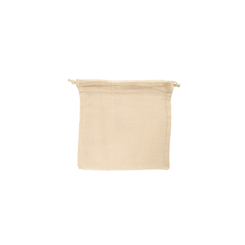 SACS FILET RÉUTILISABLES  26x26 CM BEIGE COTON (25 UNITÉ)