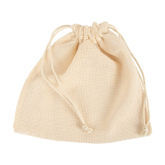 SACS FILET RÉUTILISABLES  26x26 CM BEIGE COTON (25 UNITÉ)