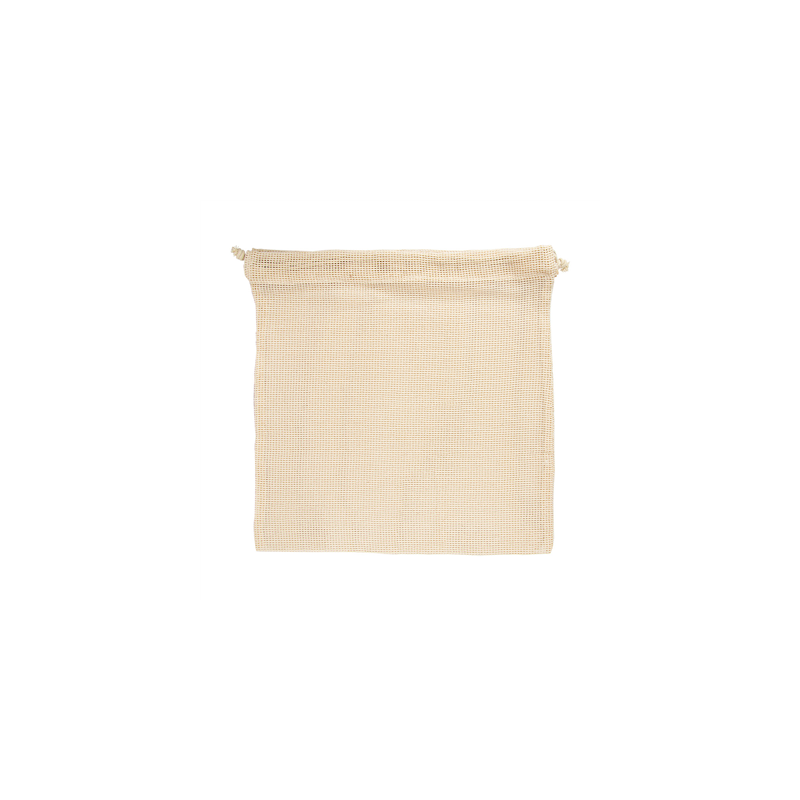 SACS FILET RÉUTILISABLES  33x33 CM BEIGE COTON (25 UNITÉ)