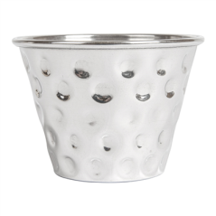 RAMEQUINS MARTELÉ 'ARTINOX' 75 ML Ø 6x4,4 CM ARGENTE INOX (12 UNITÉ)