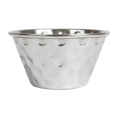 RAMEQUINS MARTELÉ 'ARTINOX' 90 ML Ø 7x4 CM ARGENTE INOX (12 UNITÉ)