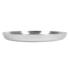 PLATEAU MARTELÉ 'ARTINOX'  Ø 30x2,7 CM ARGENTE INOX (1 UNITÉ)