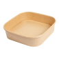RÉCIPIENTS CARRÉS 750 ML 320 + 26 PE G/M2 16,7x16,7x4,3 CM NATUREL KRAFT (300 UNITÉ)