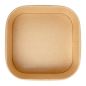 RÉCIPIENTS CARRÉS 1000 ML 320 + 26 PE G/M2 16,7x16,7x5,5 CM NATUREL KRAFT (300 UNITÉ)