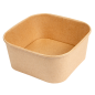 RÉCIPIENTS CARRÉS 1410 ML 320 + 26 PE G/M2 16,7x16,7x7,5 CM NATUREL KRAFT (300 UNITÉ)