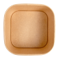 RÉCIPIENTS CARRÉS 1410 ML 320 + 26 PE G/M2 16,7x16,7x7,5 CM NATUREL KRAFT (300 UNITÉ)