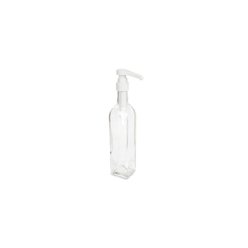 BOUTEILLE + POMPE CONDIMENTS 500 ML 6x29,7 CM TRANSPARENT VERRE (24 UNITÉ)