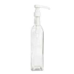 BOUTEILLE + POMPE CONDIMENTS 500 ML 6x29,7 CM TRANSPARENT VERRE (24 UNITÉ)