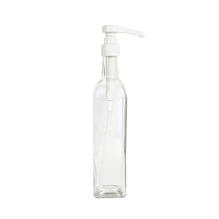 BOUTEILLE + POMPE CONDIMENTS 500 ML 6x29,7 CM TRANSPARENT VERRE (24 UNITÉ)