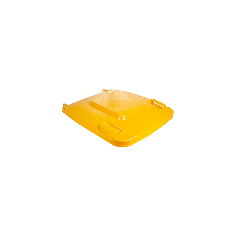 COUVERCLE POUR CONTENEUR 240L  71x56x7,4 CM JAUNE HDPE (1 UNITÉ)