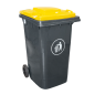 COUVERCLE POUR CONTENEUR 240L  71x56x7,4 CM JAUNE HDPE (1 UNITÉ)