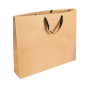 SACS SOS AVEC ANSES EN COTON NOIR  110 G/M2 52+10x42 CM NATUREL KRAFT (50 UNITÉ)