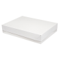 PLATEAUX + COUVERCLE 'THEPACK' 230 G/M2 23x17x4,5 CM BLANC CARTON ONDULÉ NANO-MICRO (200 UNITÉ)