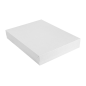 PLATEAUX + COUVERCLE 'THEPACK' 280 G/M2 40,5x30,5x6 CM BLANC CARTON ONDULÉ MICROCANAL (150 UNITÉ)