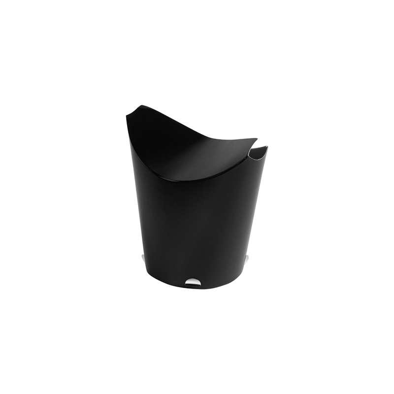 GOBELETS À FRITES AVEC FERMETURE 26 OZ - 780 ML 305 + 18PE G/M2 11x15,7 CM NOIR CARTON (1000 UNITÉ)