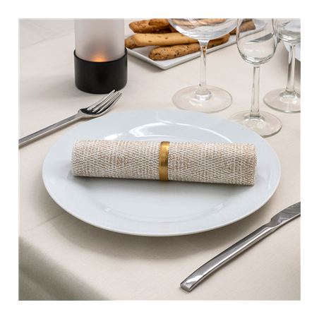 SERVIETTES P. 1/4 'LIKE LINEN - KEIKO' 70 G/M2 40x40 CM SABLE SPUNLACE (600 UNITÉ)