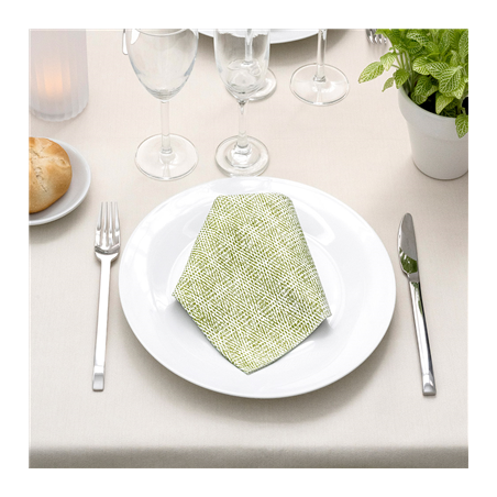 SERVIETTES P. 1/4 'LIKE LINEN - KEIKO' 70 G/M2 40x40 CM VERT OLIVE SPUNLACE (600 UNITÉ)