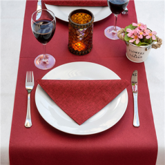 SERVIETTES P. 1/4 'JAZZ' 55 G/M2 40x40 CM BORDEAUX AIRLAID (700 UNITÉ)