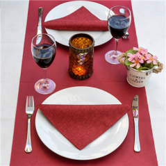 "TÊTE-À-TÊTE" PRÉ. 120CM (20 FEU.) 'JAZZ' 55 G/M2 0,40x24 M BORDEAUX AIRLAID (6 UNITÉ)