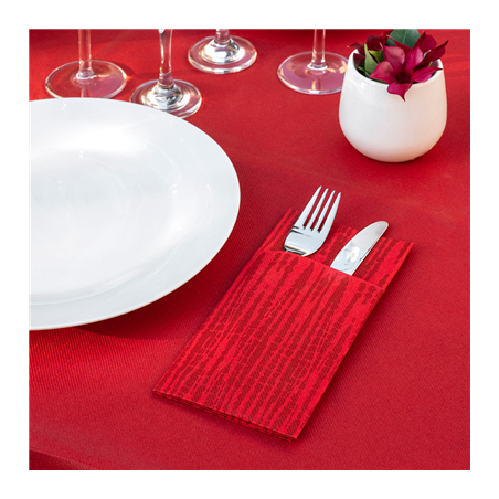 SERVIETTES "CANGURITO" 'SAFARI' 55 G/M2 33x40 CM ROUGE AIRLAID (700 UNITÉ)