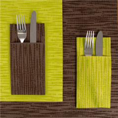 SERVIETTES "CANGURITO" 'SAFARI' 55 G/M2 33x40 CM KIWI AIRLAID (700 UNITÉ)