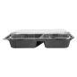 COFFRETS POUR REPAS 3 COMPART.  22,7x14,7x3,5 CM NOIR PP (200 UNITÉ)
