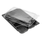 COFFRETS POUR REPAS 3 COMPART.  22,7x14,7x3,5 CM NOIR PP (200 UNITÉ)