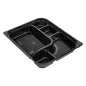 COFFRETS POUR REPAS 5 COMPART.  23,9x19x3,5 CM NOIR PP (200 UNITÉ)