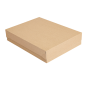 PLATEAUX + COUVERCLE 'THEPACK' 240 G/M2 19,5x11x4,5 CM NATUREL CARTON ONDULÉ NANO-MICRO (200 UNITÉ)