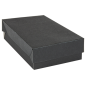 PLATEAUX + COUVERCLE 'THEPACK' 230 G/M2 19,5x11x4,5 CM NOIR CARTON ONDULÉ NANO-MICRO (200 UNITÉ)