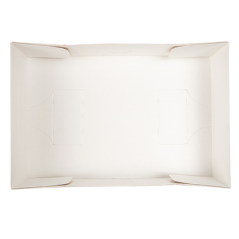 Image PLATEAUX REPAS À EMPORTER 4 VERRES+1 COMPART. 'THEPACK' 280 G/M2 25,3x17x6,5 CM NATUREL CARTON ONDULÉ NANO-MICRO (300 UNIT