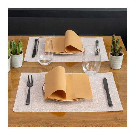 SETS DE TABLE 'MIAMI' 48 G/M2 31x43 CM SAUMON CELLULOSE (2000 UNITÉ)