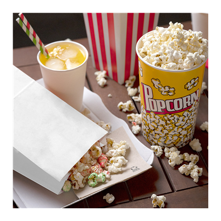 SACS SOS SANS ANSES  60 G/M2 14+8x24 CM BLANC PARCH.INGRAISSABLE (500 UNITÉ)