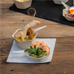 SERVIETTES 'LIKE LINEN - KEIKO' 70 G/M2 20x20 CM BLANC SPUNLACE (3600 UNITÉ)