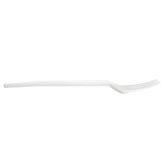 COUTEAU / FOURCHETTE  13 CM BLANC CPLA (1000 UNITÉ)