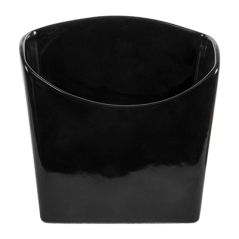 BOÎTES À FRITES S  12,4x6,5x12,7 CM NOIR PORCELAINE (6 UNITÉ)