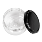 POT AVEC COUVERCLE 250 ML Ø10x6,5 CM TRANSPARENT PET (154 UNITÉ)