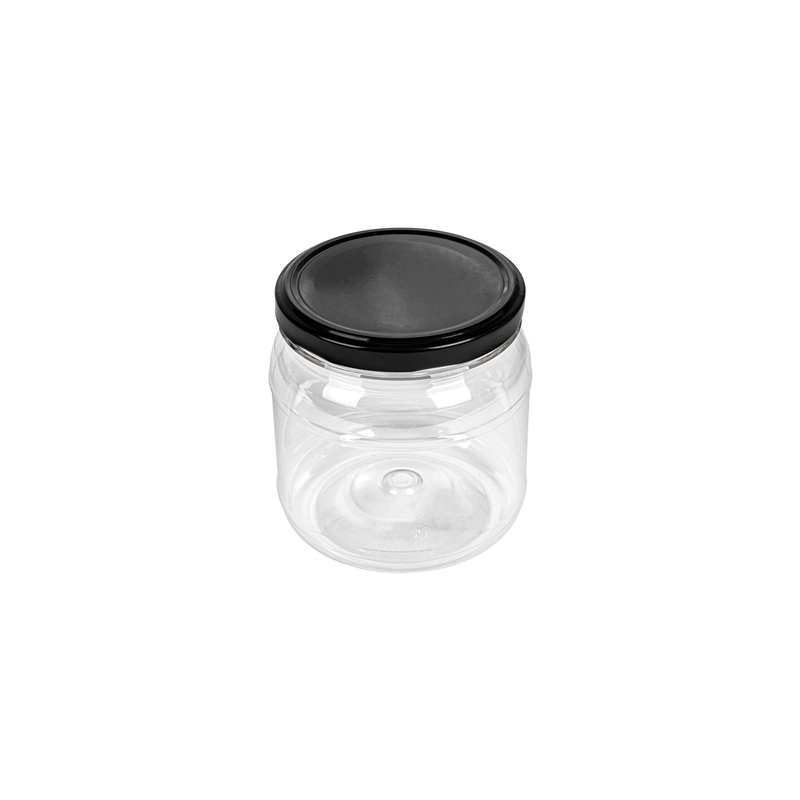 POT AVEC COUVERCLE 500 ML Ø10x10,5 CM TRANSPARENT PET (88 UNITÉ)