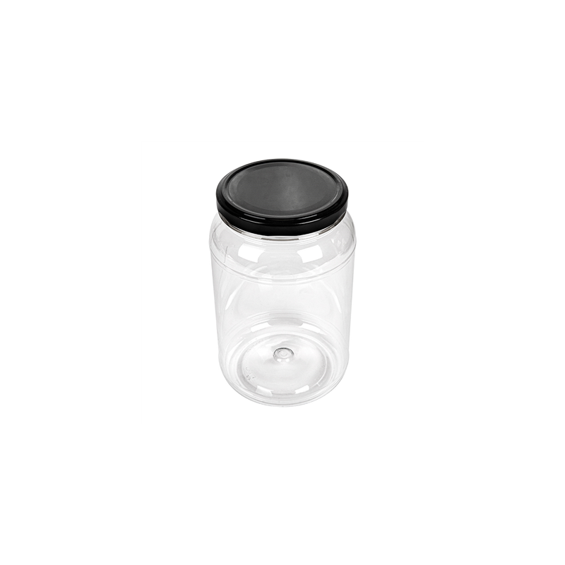 POT AVEC COUVERCLE 1000 ML Ø10,8x17 CM TRANSPARENT PET (51 UNITÉ)